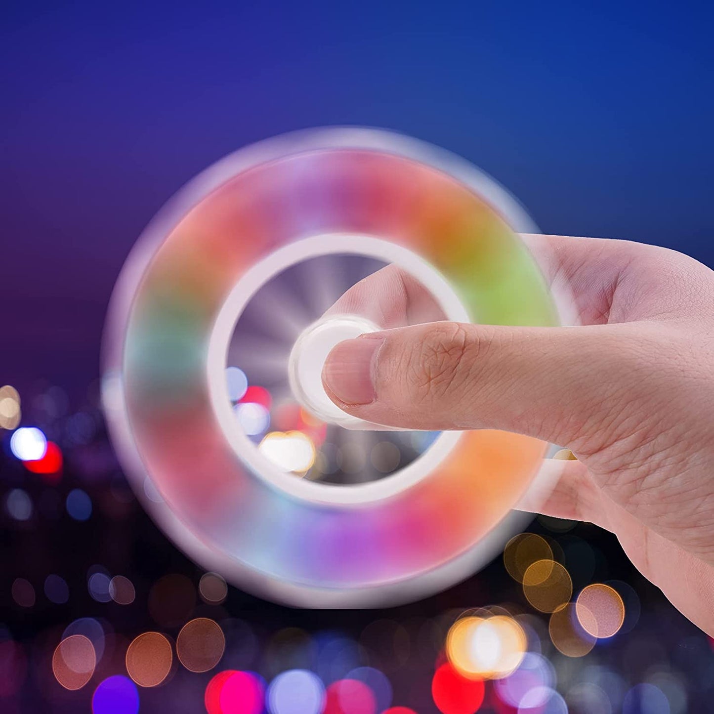 2-Pack 2-in-1 Pop Bubble Fidget Spinner Set (10-Bubble + 5-Bubble), Push Bubbl