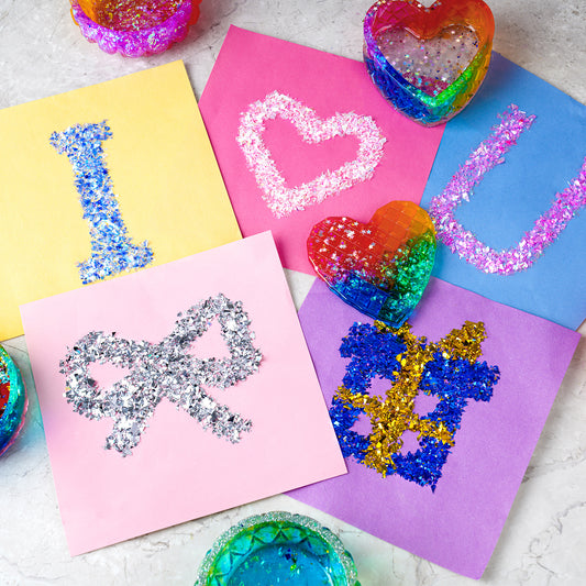 Iridescent Foil Flake Glitter Confetti for DIY Resin Casting, Ice Mylar Paille