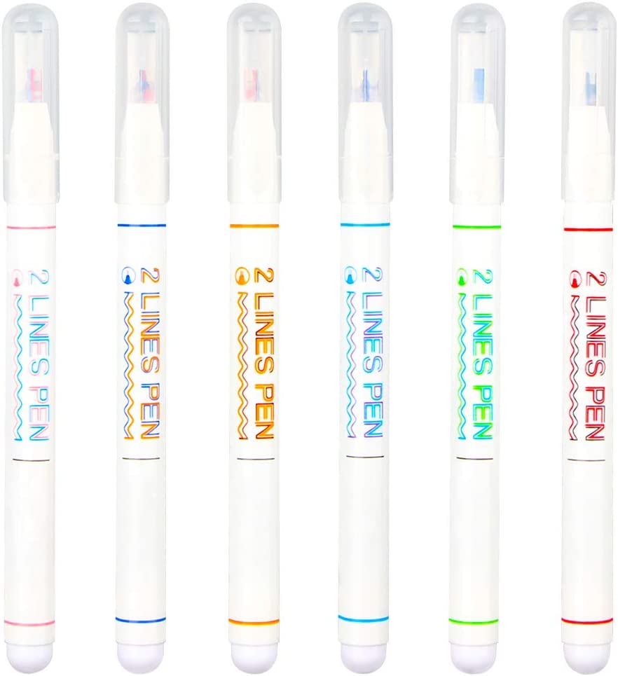 3-D Two Line Drawing Pens, Draw Two Lines Simultaneously with Double Line Mark