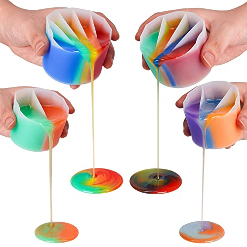 NiArt Acrylic Paint & Resin Art Silicone Split Pouring Cup with Stir Stick - Faceted