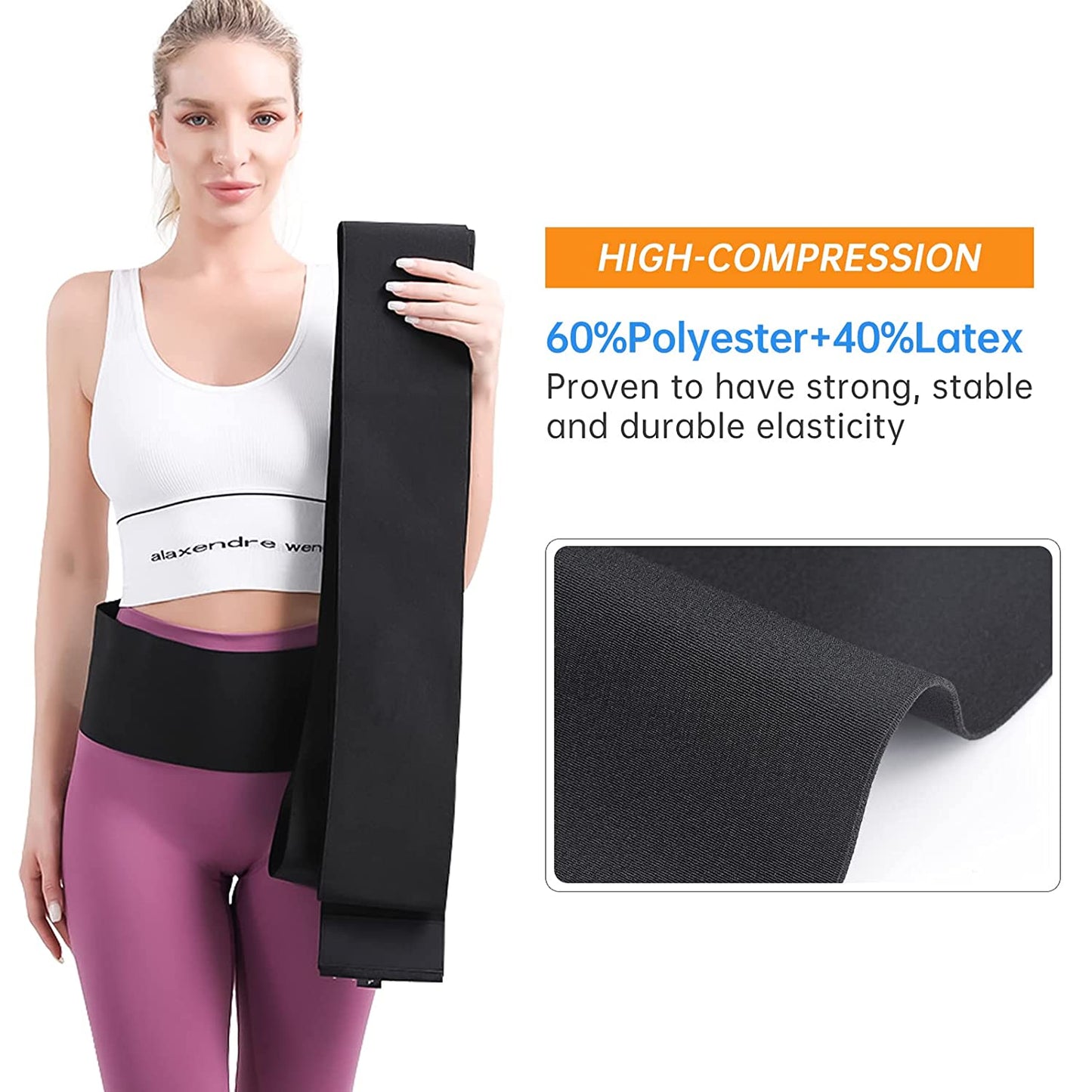 Waist Trainer Bandage Wrap Invisible Waist Trimmer Women Men 13FT/4M Hook Loop