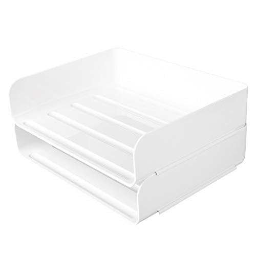 Stackable Desktop Document Letter Tray Organizer Accessories Paper Tray, Multi-L