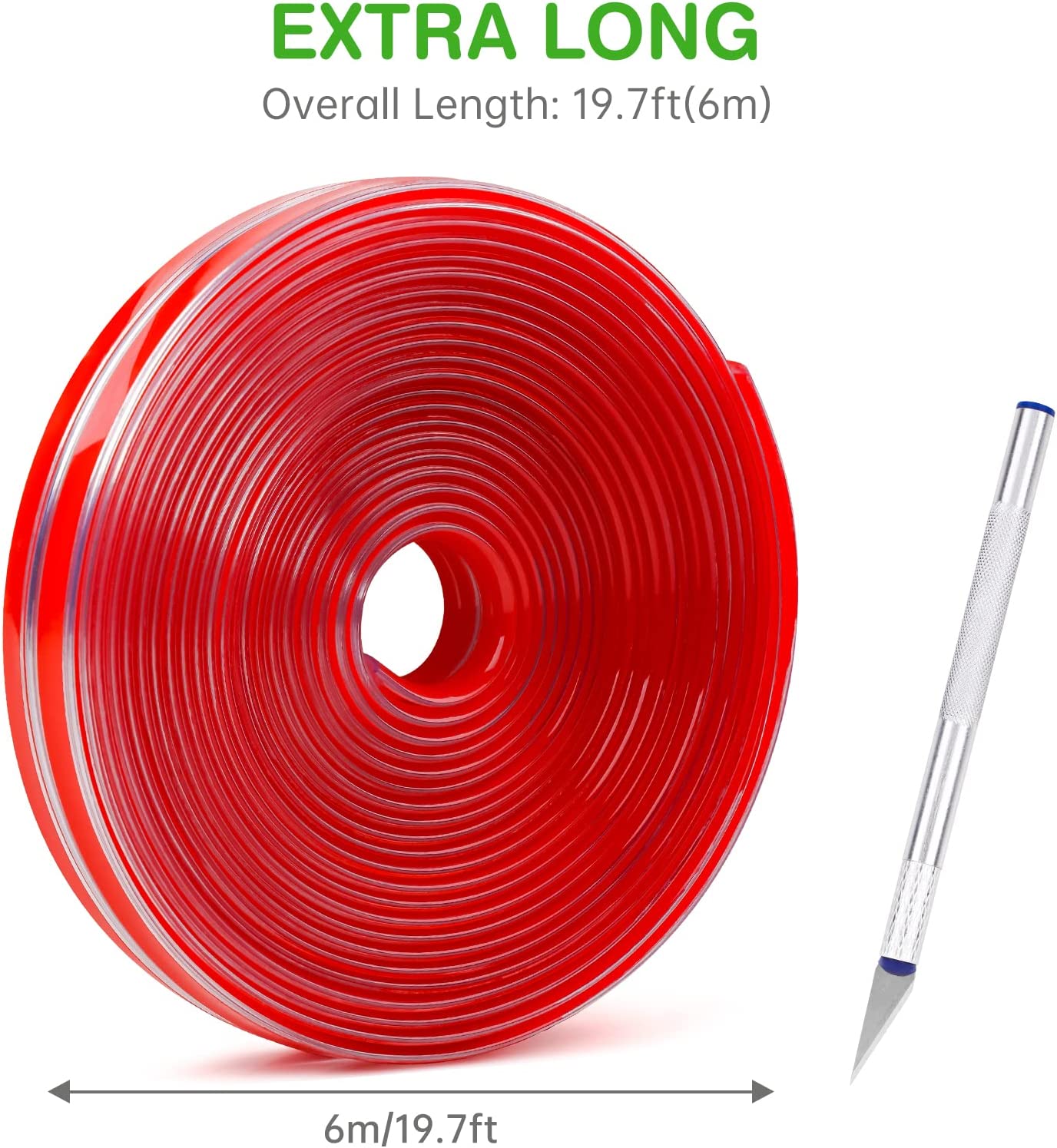 Baby Proofing Soft Silicone Bumper Strip 19.7ft (6m) Scraper Corner Protector