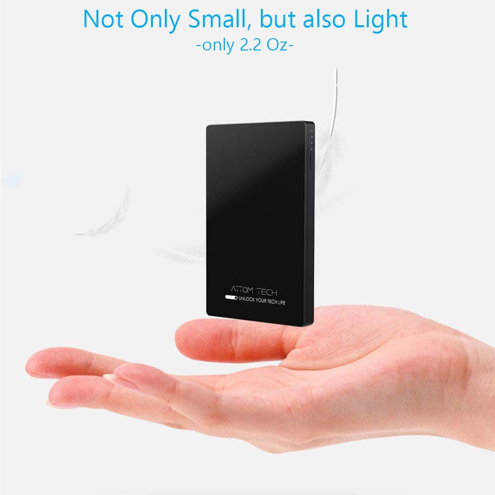 USB Output Super Slim Power Bank Ultra Thin 3000mAh Portable Charger Dual Input