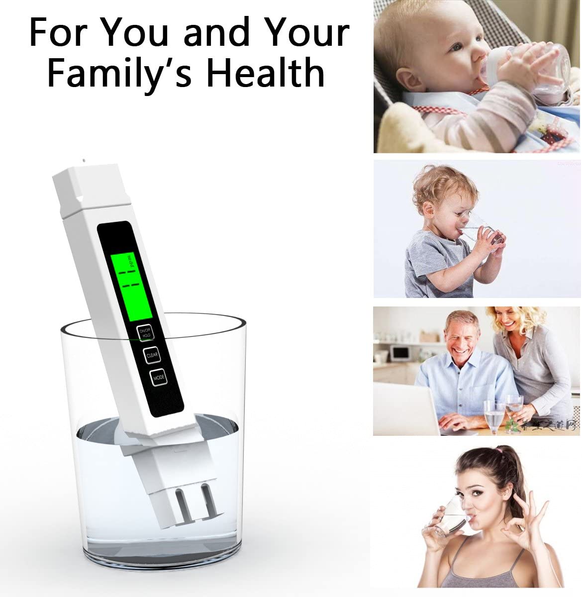Water Quality Tester Kit, 3-in-1 TDS Meter, EC,Temperature Meter with LCD Back