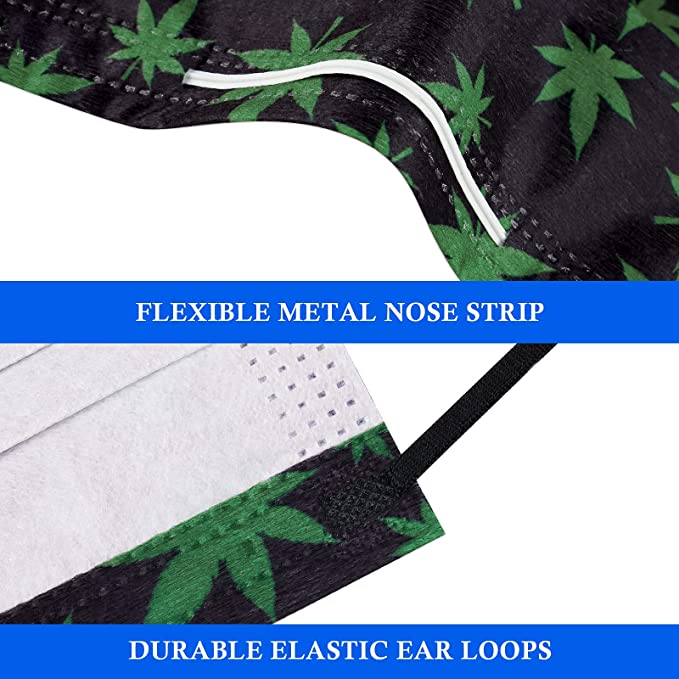 50PCS Leaves Print Individually Wrapped Disposable s, Unisex Design
