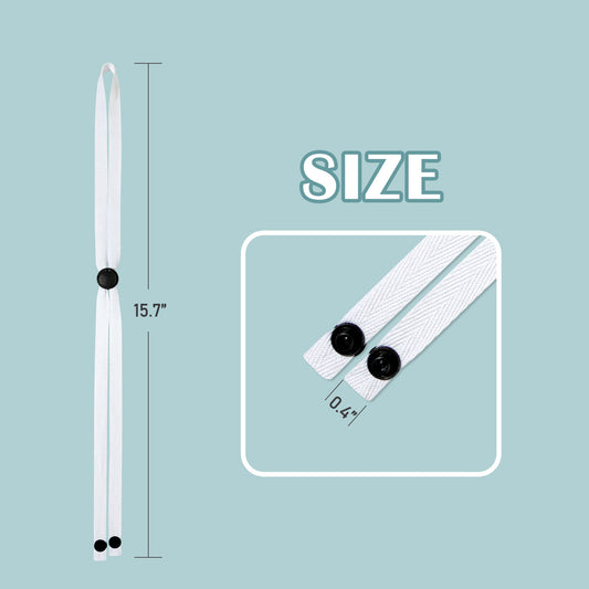 Lanyard 10PCS Soft Cotton Snap Button Adjustable Length Holder Strap, Spring-Lo