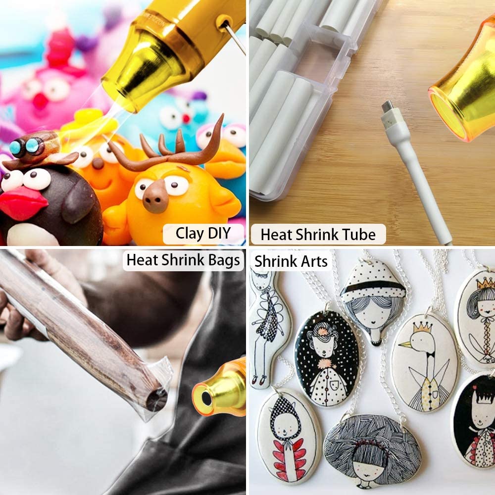 Power Adjustable Heat Gun Up to 660F Handheld Electric Hot Air 350W Portable