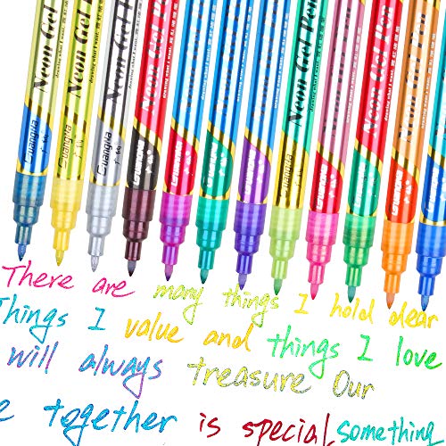 Super Glitter Marker Set, 0.7 mm Tip Glitter Pens Shiny for Coloring, Drawing, D