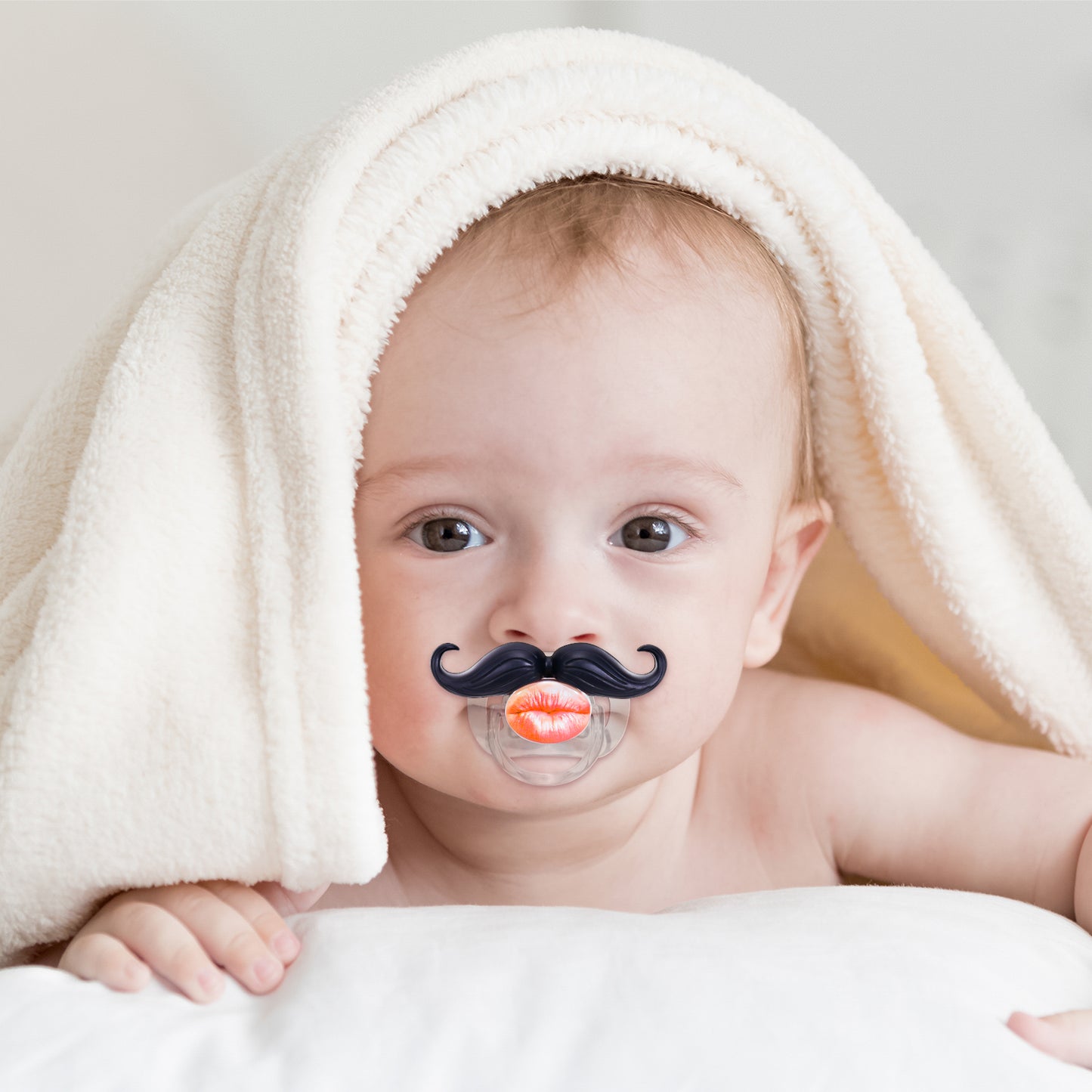 6PCS Soft Silicone Infant Baby Pacifiers, Funny Lips Orthodontic Cute Pacifiers