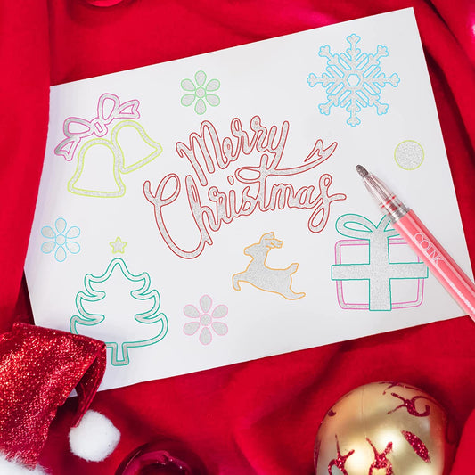 Outline Metallic Markers Double Line Ink 12 Colors Paint Pen Bullet Journal Pens