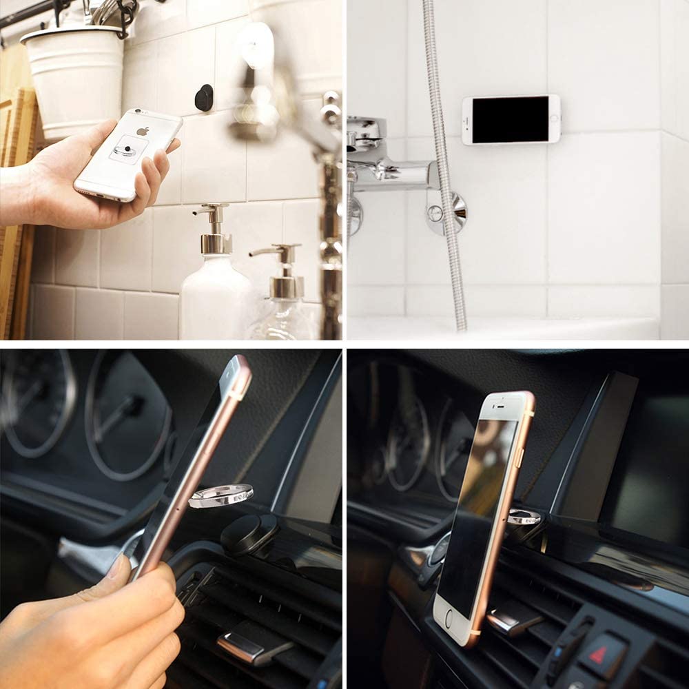 Transparent Cell Phone Ring Diamond 3PCS Clear Ring Holder Stand Car Mount Hook