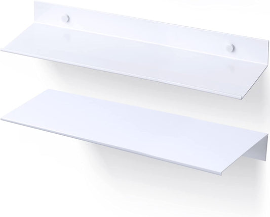 Aluminum Wall Mounted Floating Shelf 2-Pack Picture Ledge 15.7x4.6 Home Decor