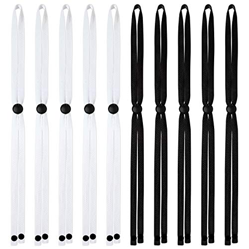 Lanyard 10PCS Soft Cotton Snap Button Adjustable Length Holder Strap, Spring-Lo