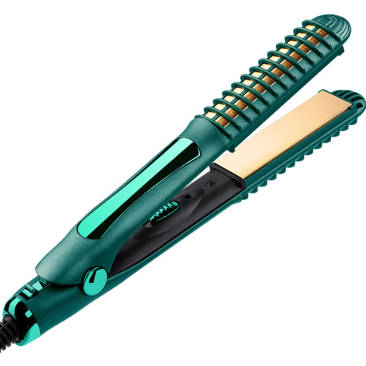 2-in-1 Hair Straightener Curler Professional Multi-Styler Flat Iron (Green)
