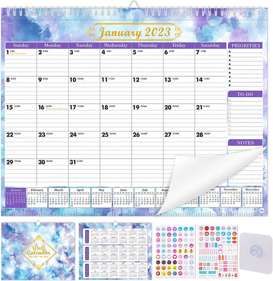 2023 Wall Calendar 14 Monthly Calendar Jan. 2023 - Feb. 2024, 15''x11.5'' Large
