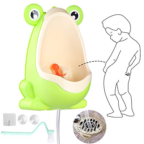 Frog Potty Training Urinal with Drain Tube for Boys Urinal Trainer Aiming Target
