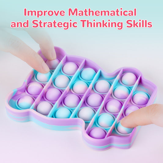 Fidget Pack 2PCS Push Pop Bubble Fidget Sensory Toys Stress Anxiety Relief Sil