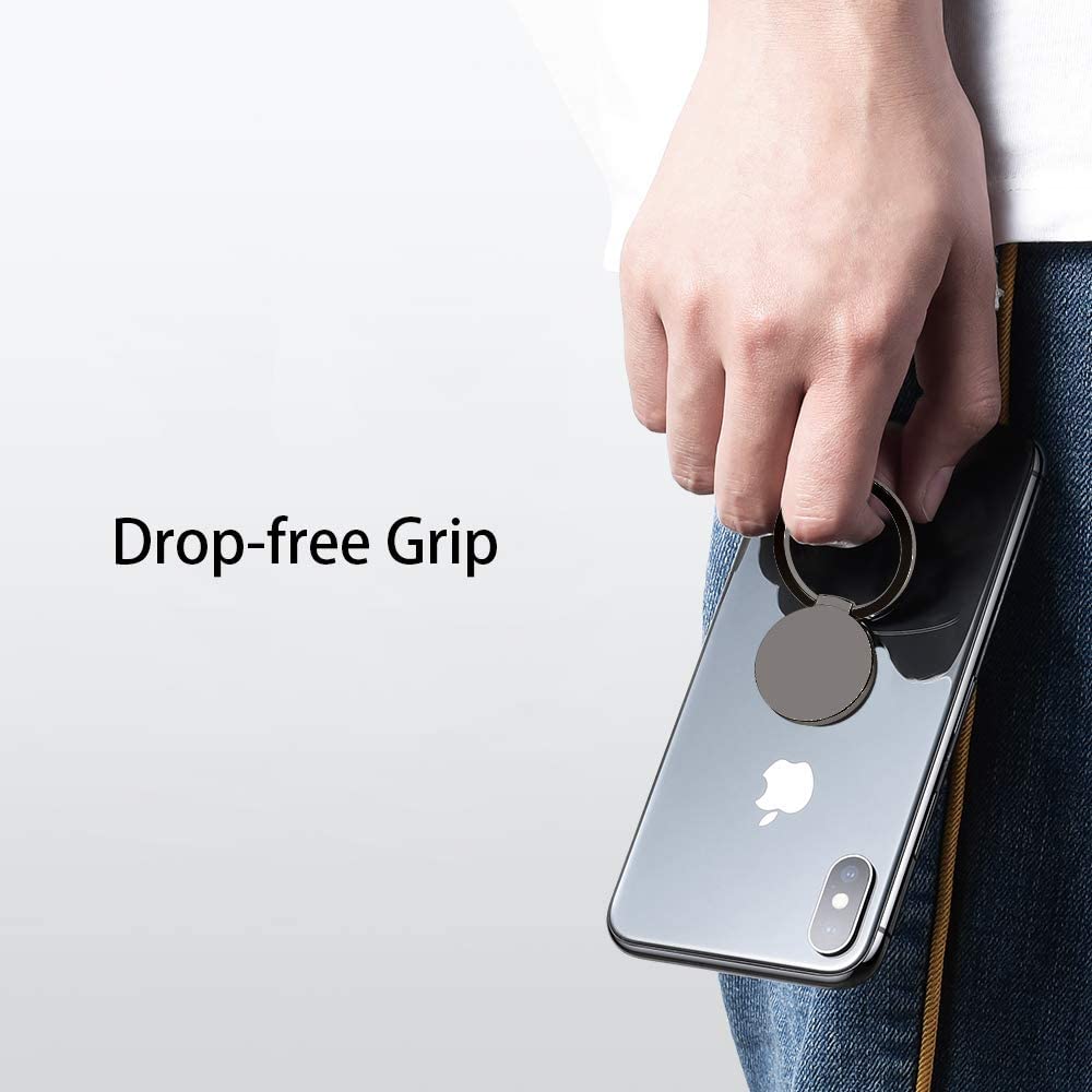 Ultra Slim Phone Ring Holder Thin Cell Phone Ring Stand Magnetic Car Mount Hook