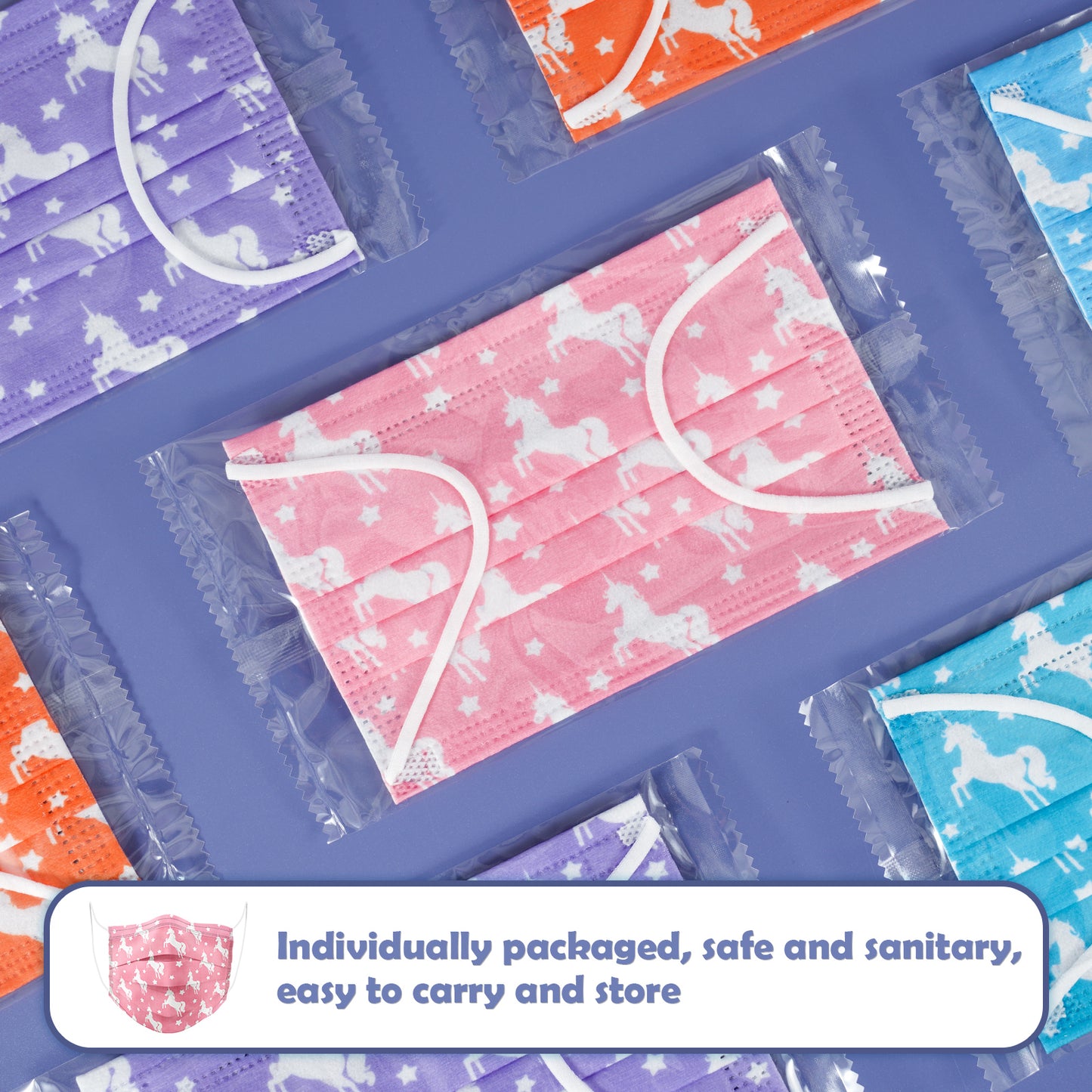 60PCS Disposable Protective s Adult Unisex 5 Colors Unicorn Star Patter