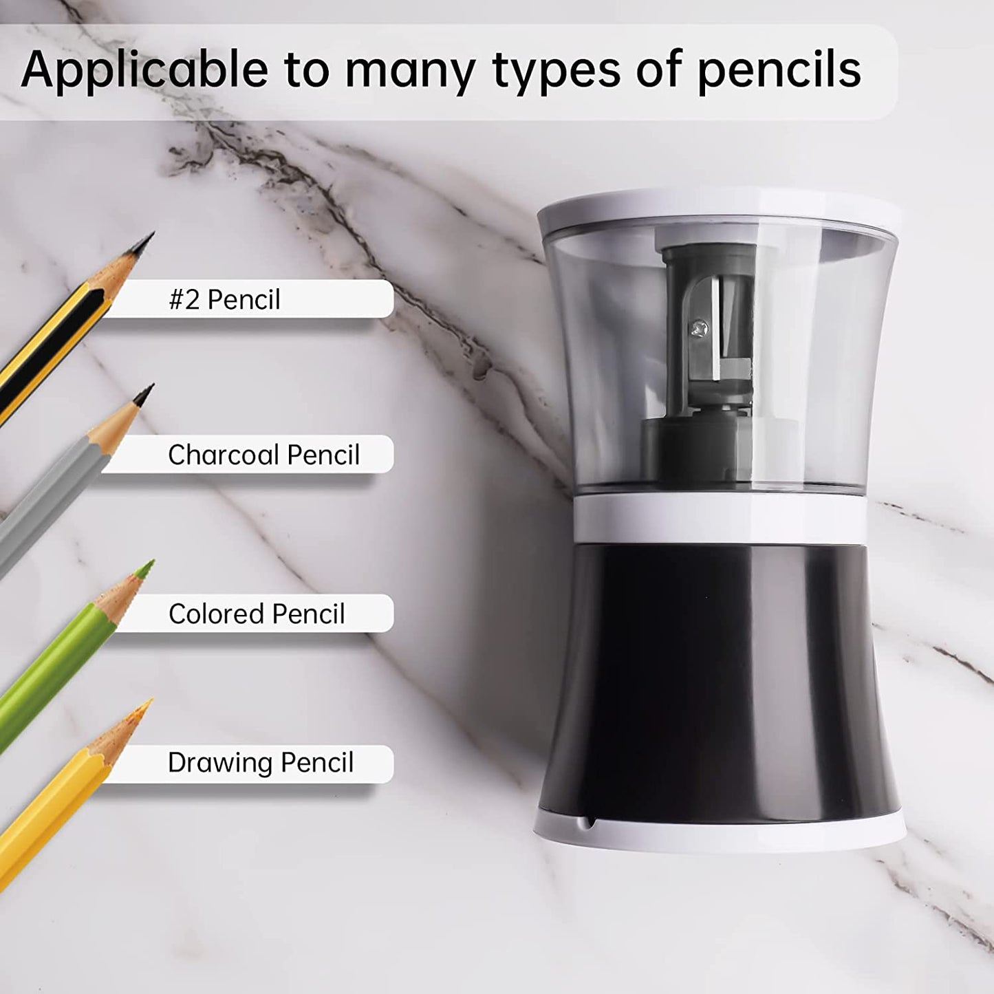 Electric Pencil Sharpener USB & Battery-Operated Pencil Sharpener 6-8mm Pencils