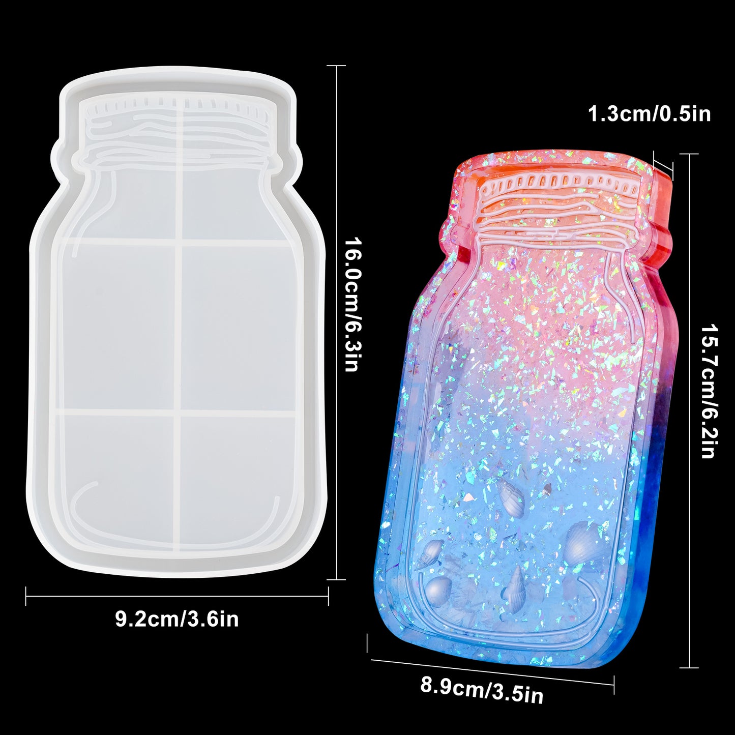 Bottle Shape 6.2?” Rolling Tray Coaster Epoxy Resin Casting Silicone Mold Kit