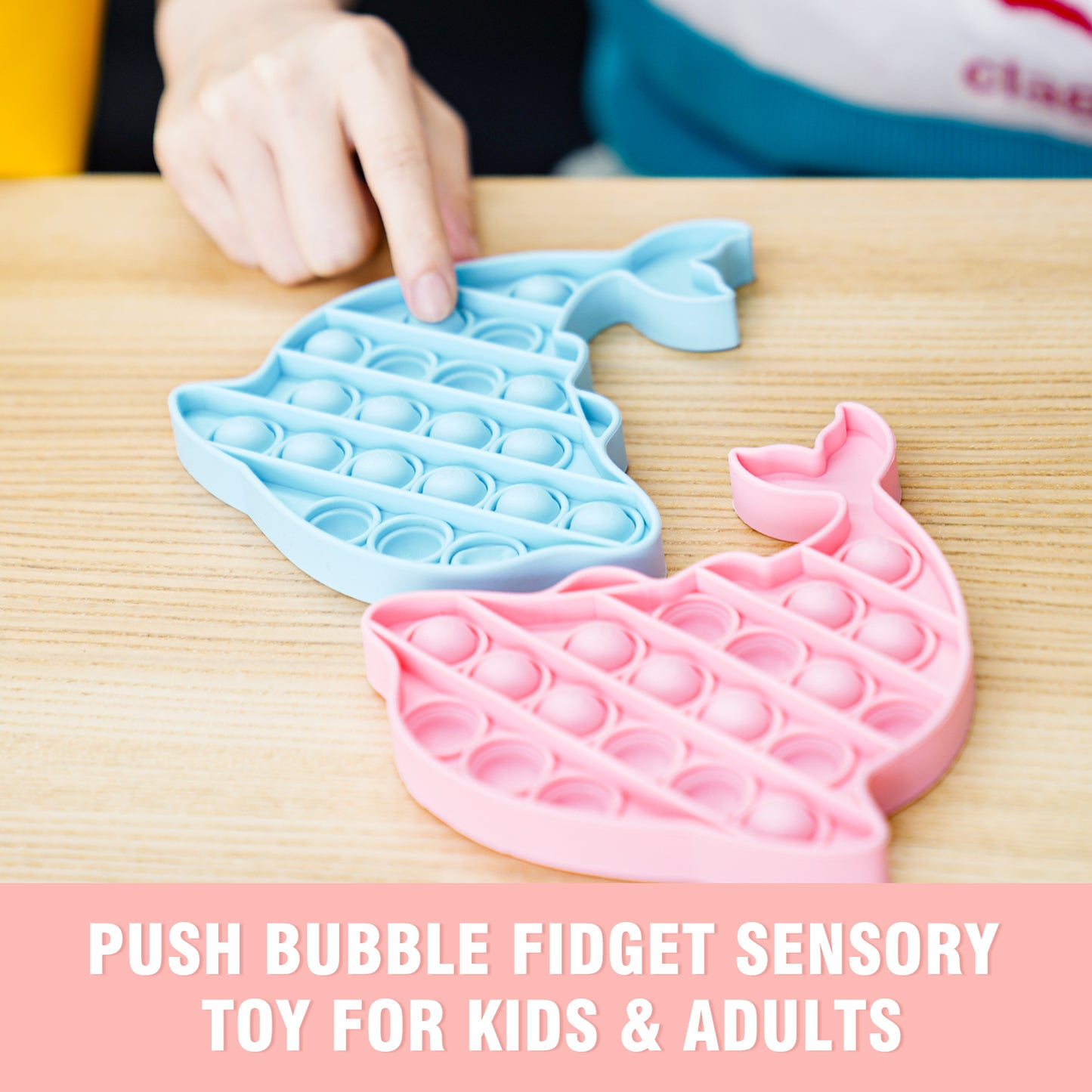 Fidget Pack 2PCS Push Pop Bubble Fidget Sensory Fidget Toys for Stress Relief