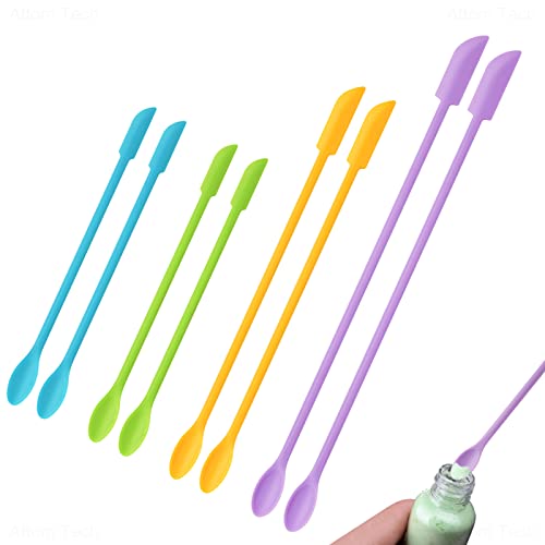 NiArt 8x Mini Silicone Spatulas Epoxy Resin Art 3 Sizes Double-End Scraper Spoon