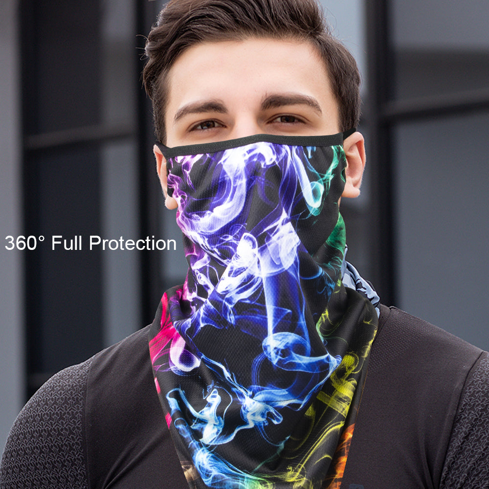 FREE 20PCS Carbon Filters, 2-Pack Protective Neck Gaiter, Seamless Men Women Ea