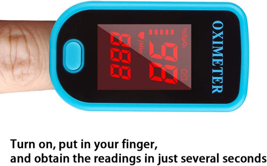 Fingertip Pulse Oximeter Blood Oxygen Saturation Monitor Carrying Case Lanyard