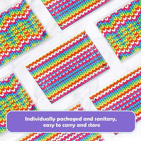 Kids' 60PCS Disposable Fashion Rainbow Color Two Chevron Stripe Sweater Patterns