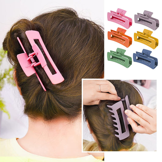 Hair Claw Clips 2 Style Banana Hair Cutout Claw Clip 12-Pack Non-Slip Hair Clamp
