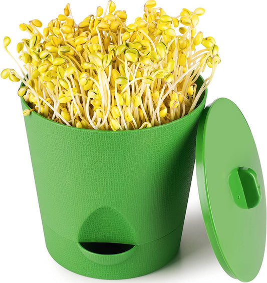 Seed Sprouter Pot Lid Bean Germination Tray Water Strainer Multipurpose Portable