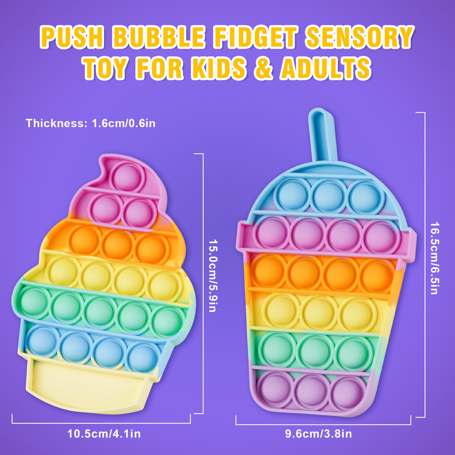 Push Pop Bubble Fidget Sensory Toy for Special Needs Fidget Pack Stress Reduce