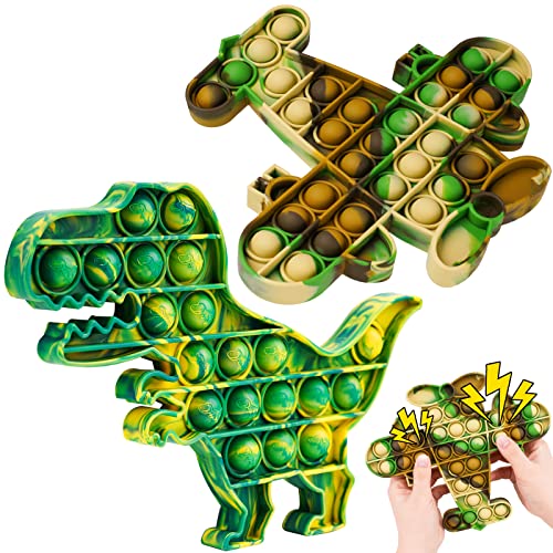 2PCS Push Pop Bubble Fidget Sensory Toy Set, Fidget Toys for Stress Anxiety Re