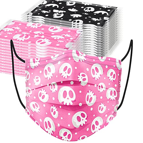 50PCS Skull Print Disposable s Adorable Unisex Design Individually