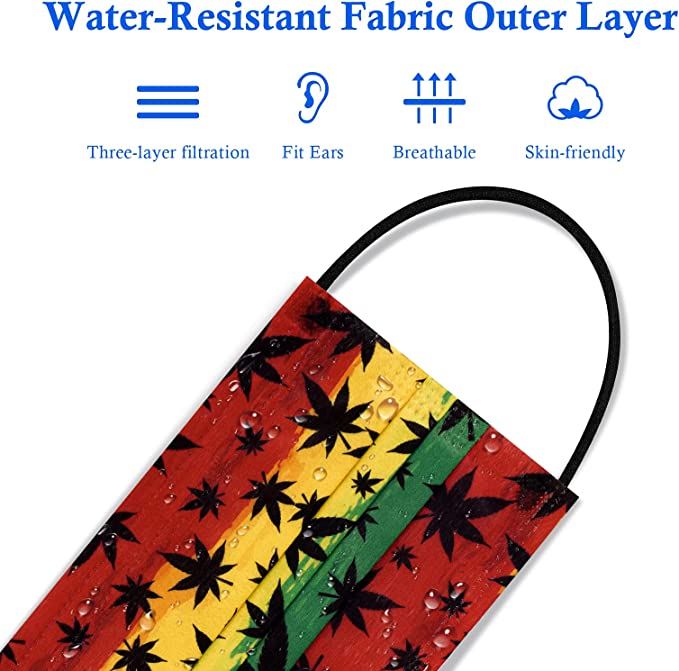 50PCS Leaves Print Individually Wrapped Disposable s, Unisex Design