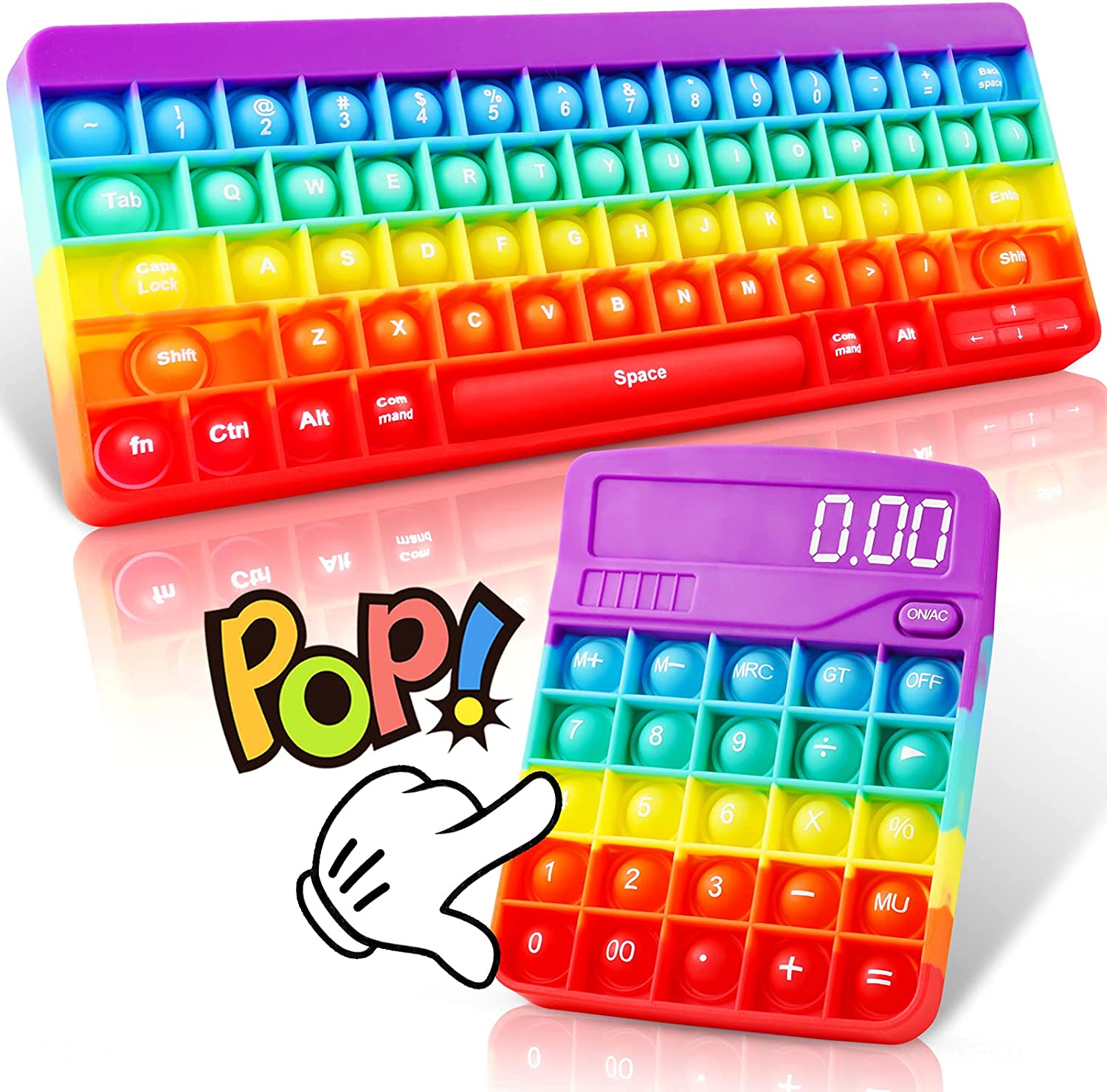 Silicone Keyboard Calculator Bubble Popper Fidget Sensory Toy Set Soft silicone-keyboard-calculator-bubble-popper-fidget-sensory-toy-set-soft