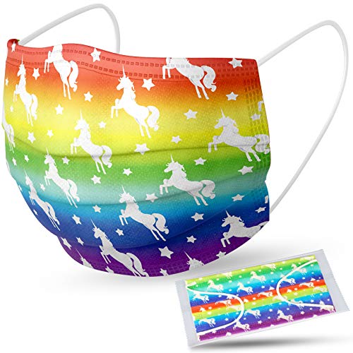 60PCS Disposable Protective s Rainbow Color Unicorn Star Pattern Adult