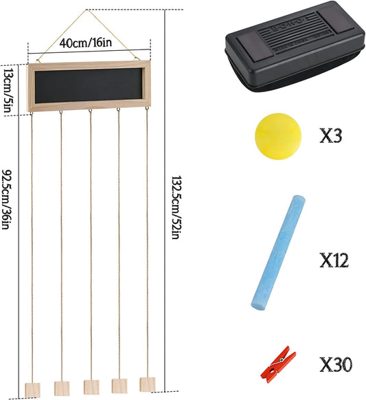 Hanging Picture Frames Wall Decor Collage Photo Display Message Chalkboard Sign