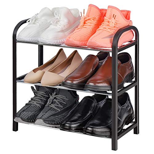 Shoe Rack Organizer Multipurpose 3-Tier Small Size Vertical Footwear Display