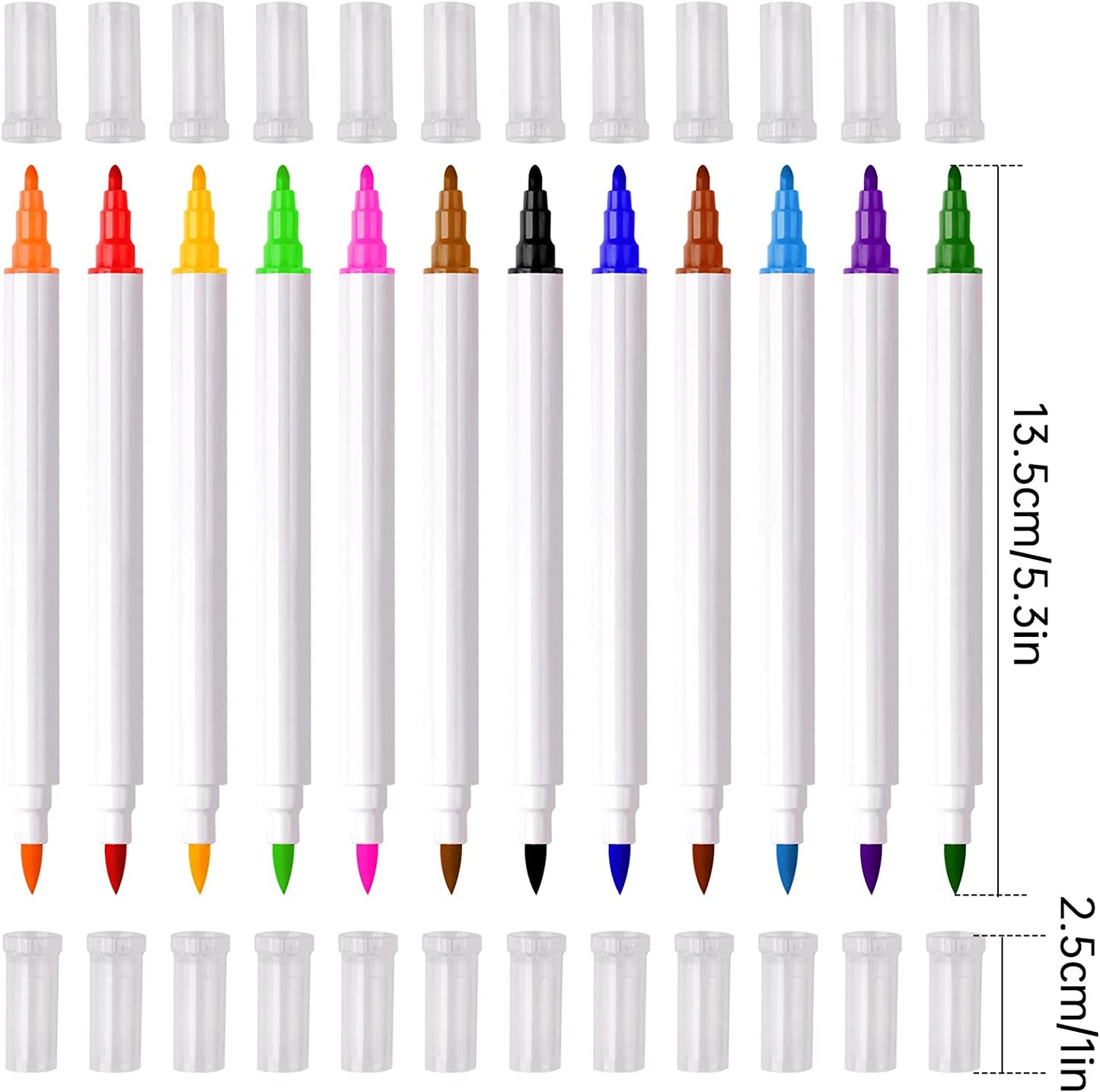 Dual Tip Water Painting Markers12 Colors Magic Doodle Pen Water Float Quick Dry