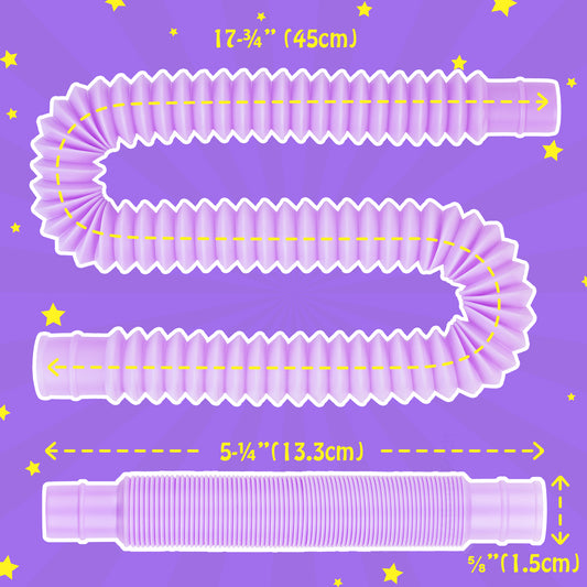 38PCS Mini Pop Tube Sensory Fidget Toy Set, 6 Macaron Colors 0.75?” Stretchabl