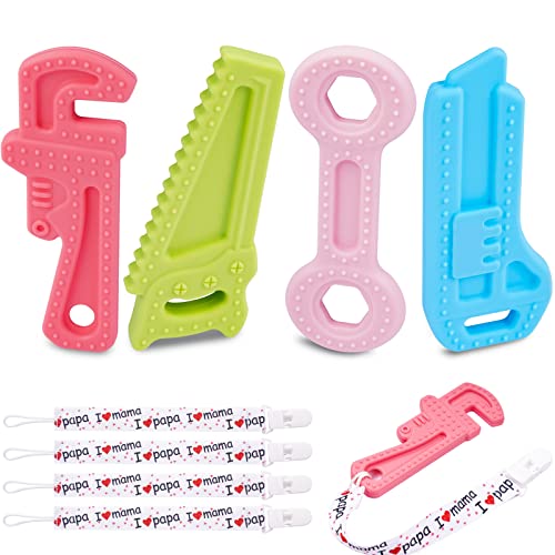 Silicone Teething Toys for Babies 3-12 Months Hammer Wrench Spanner Pliers Saw