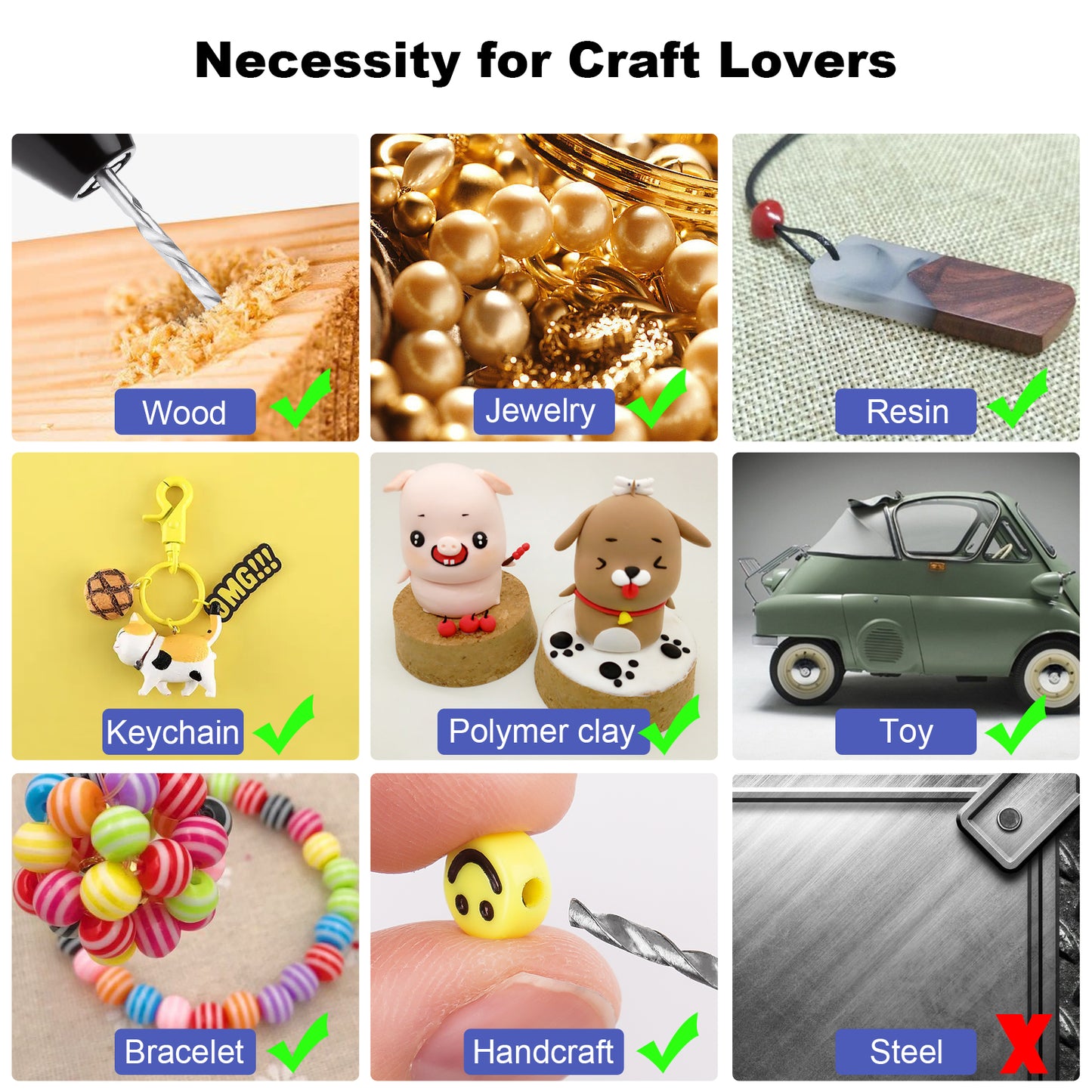 Professional Pin Vise Hand Drill with Rubber Grip 30PCS Mini Twist Drill Bits