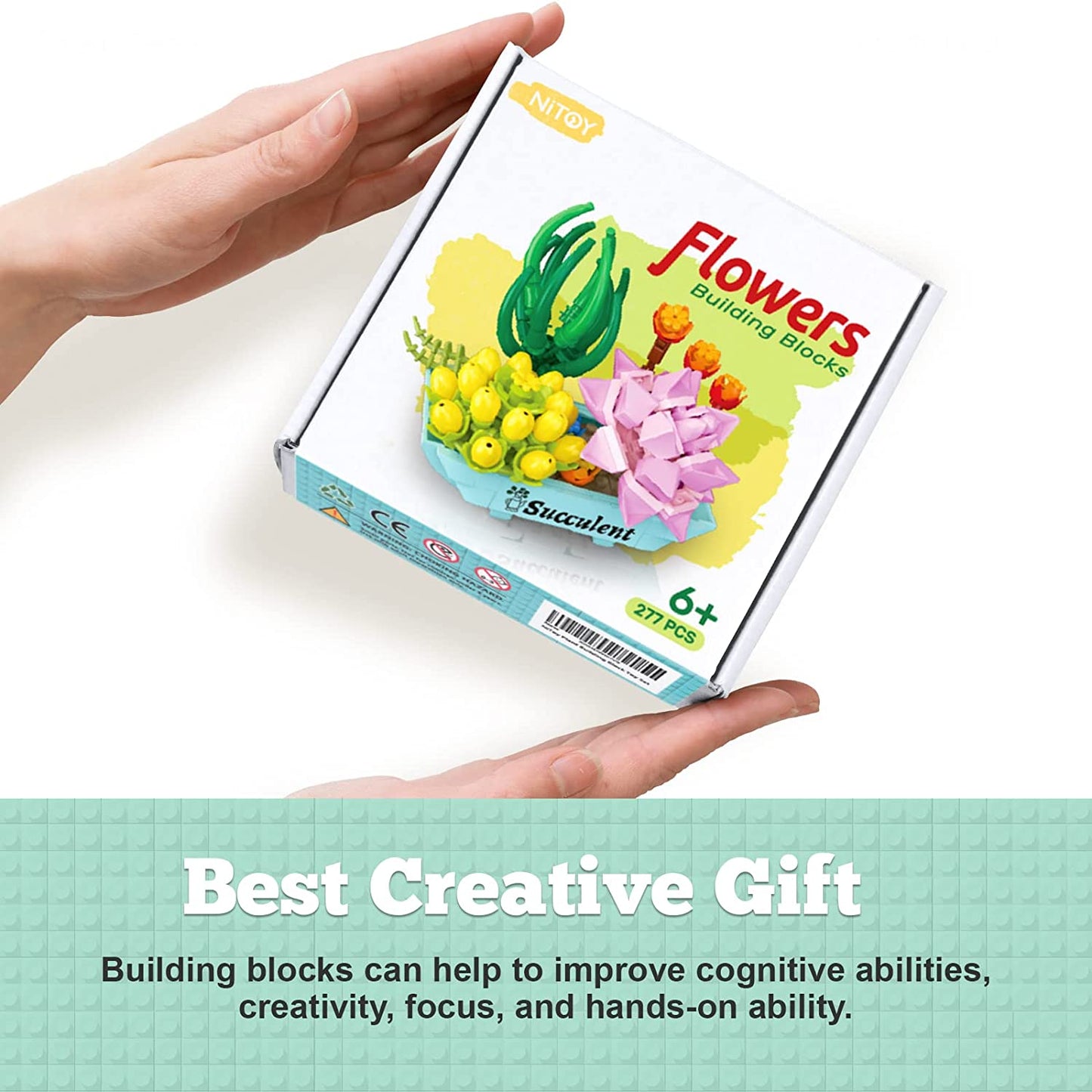 Bonsai Mini Succulents Building Blocks 277PCS Set Flower Bouquet Toys Plant