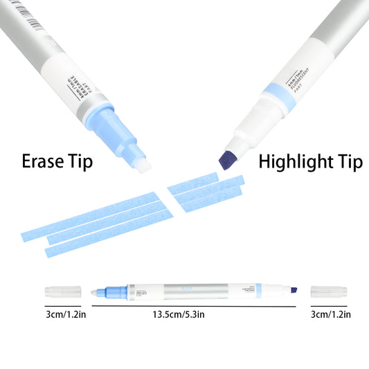 Erasable Highlighter Dual Tip Smooth Writing Highlighter Assorted