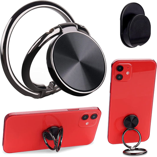 Cell Phone Ring Holder Finger Kickstand Rotation Metal Foldable Grip Ultra-Thin