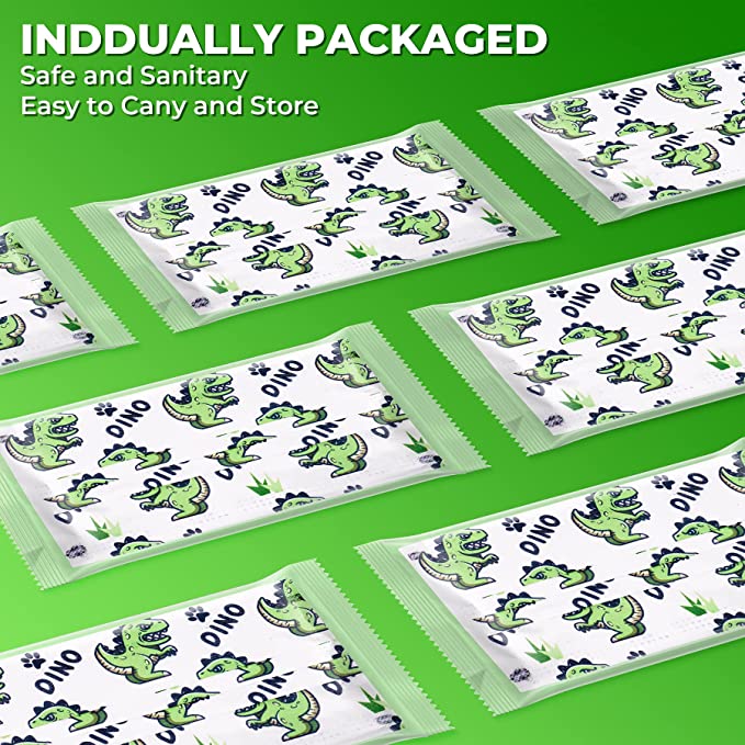 50Pcs Disposable Angry Dinosaur Pattern Individually Wrapped for Adults