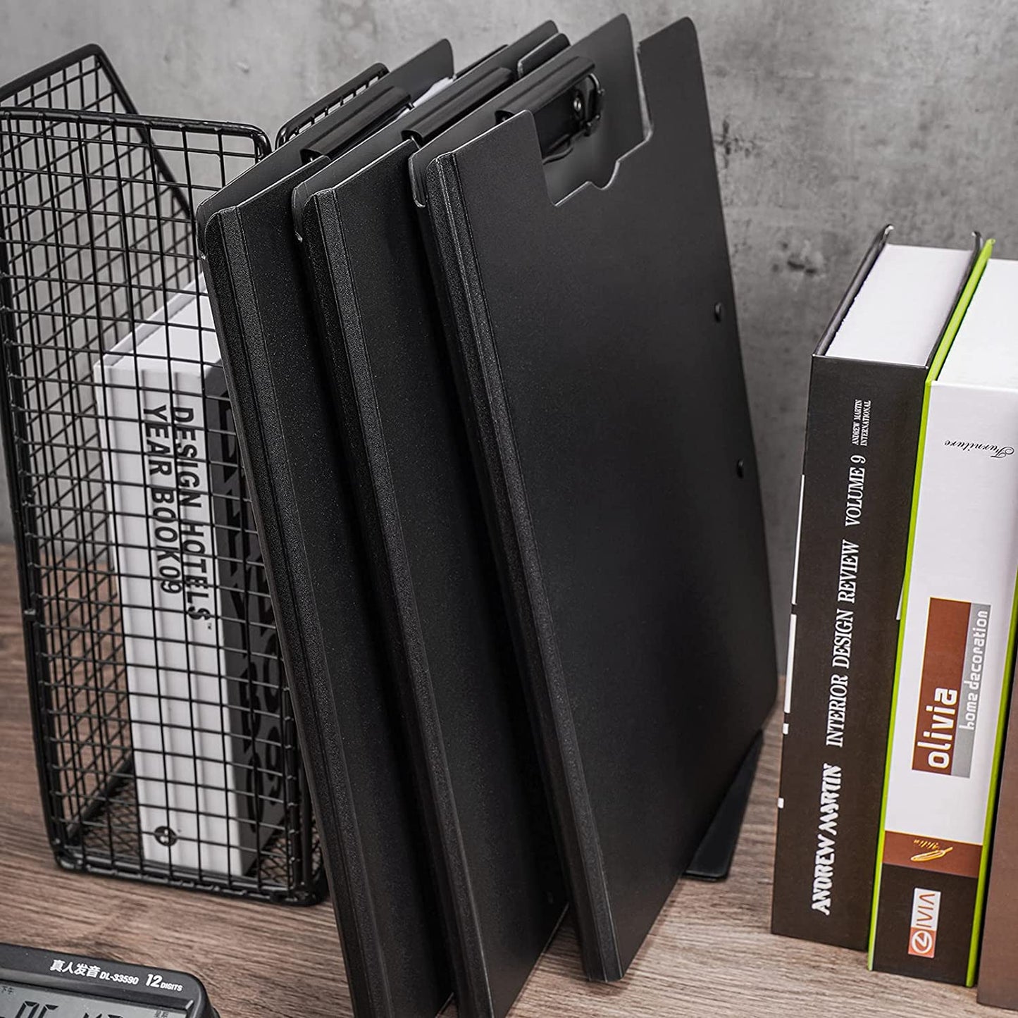 A4 Size Foldable Cover Clipboard 3 Pen Holder PP Foam Stationery Document Holder